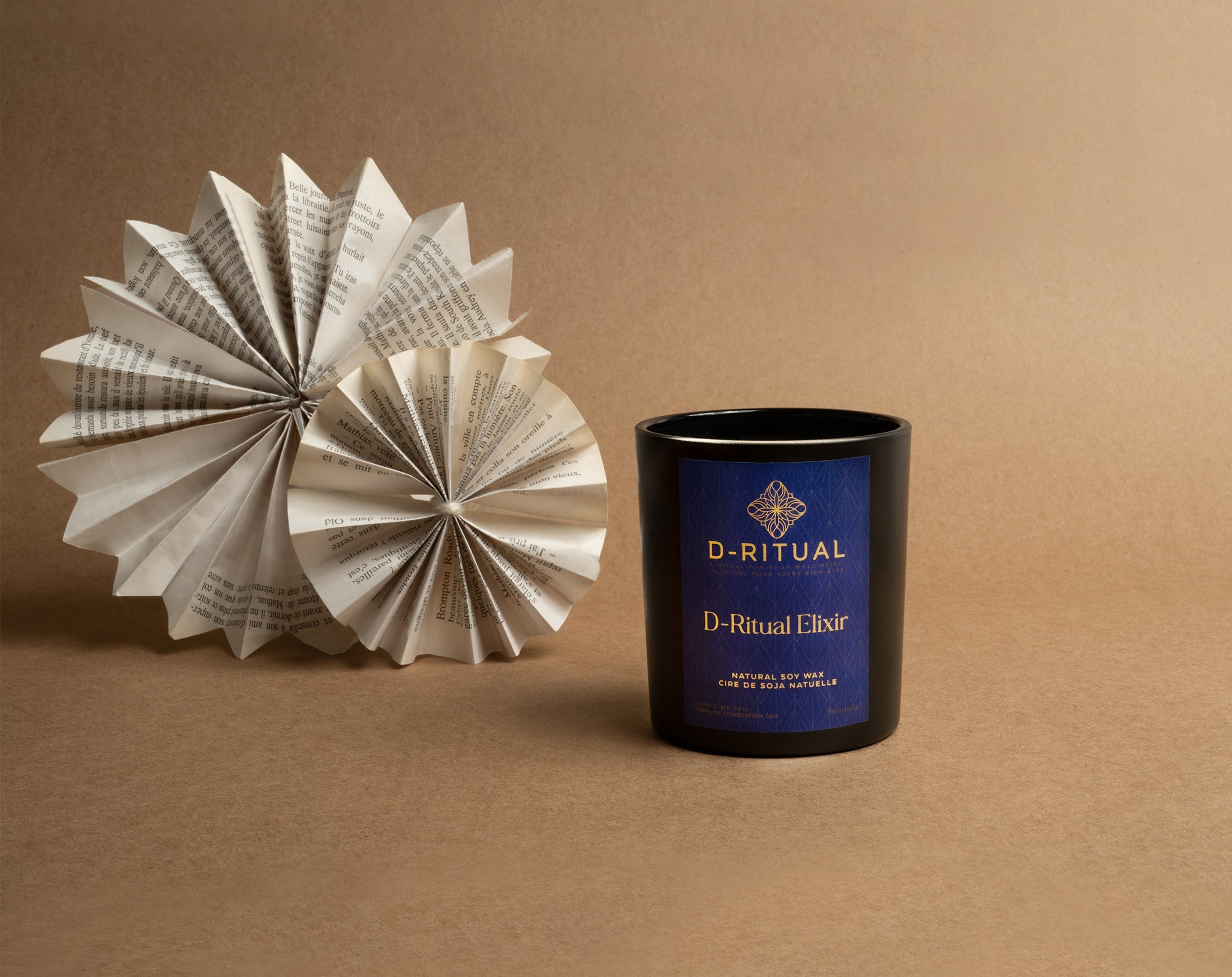 D-Ritual Elixir rose and jasmine soy candle with wood wick