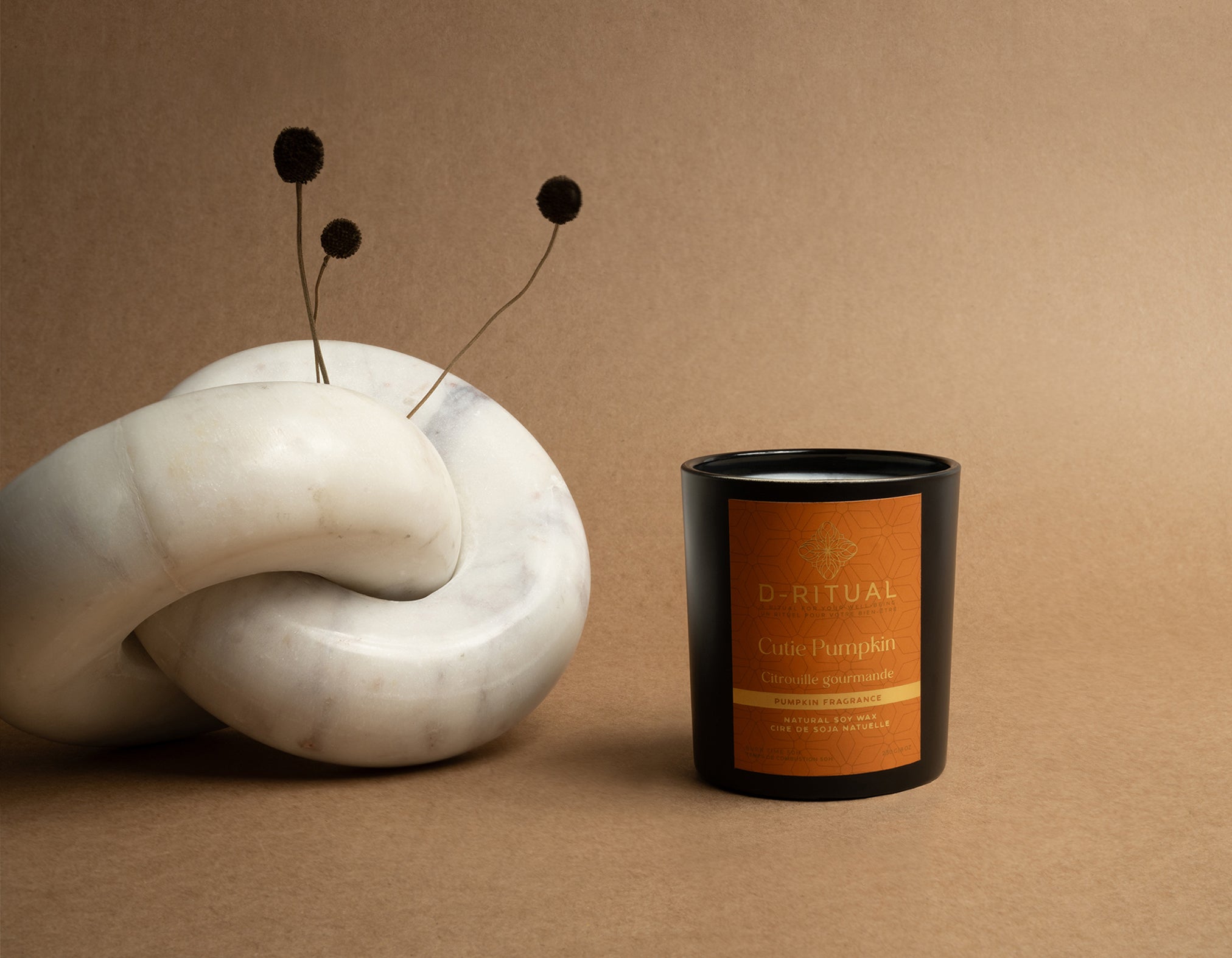 Cutie Pumpkin pumpkin praline soy candle with wood wick